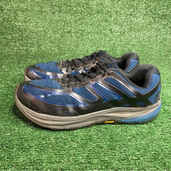 Topo Athletic Ultraventure Men's 12.5 Navy Blue Black Trail Running Vibram Shoes - Picture 3 of 11